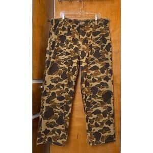 True Vintage 70s Ranger Frog Skin Duck Camo Military Size XL Faded Baggy Canvas
